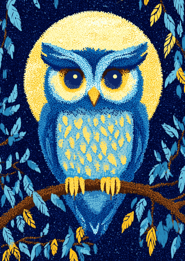 Moonlit Owl - Latch Hook Rug Kit