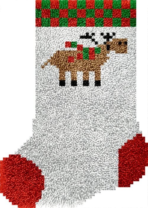 Moosey Moose - Latch Hook Stockings Kit