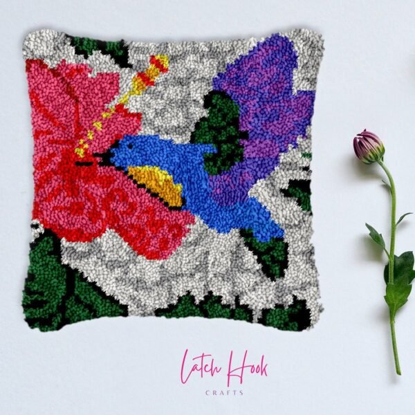 Morning Drink - Latch Hook Pillow Kit
