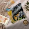 Mother and Child Elephant - Latch Hook Pillow Kit