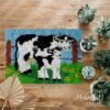 Mother Cow and Calf - Latch Hook Rug Kit