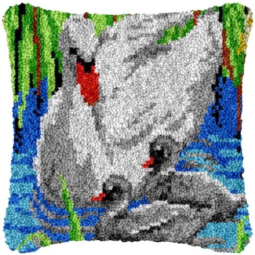 Mother Swan - Latch Hook Pillow Kit