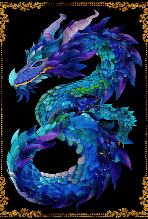 Mythic Dragon - Latch Hook Rug Kit