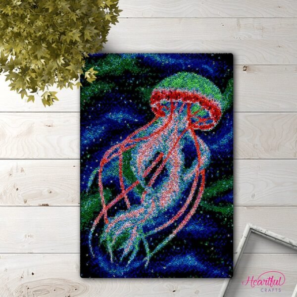 Neon Jellyfish - Latch Hook Rug Kit