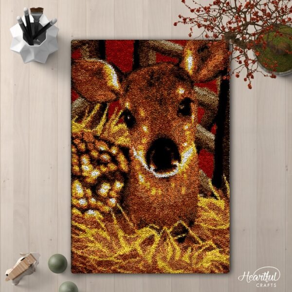 Newly Born Fawn - Latch Hook Rug Kit