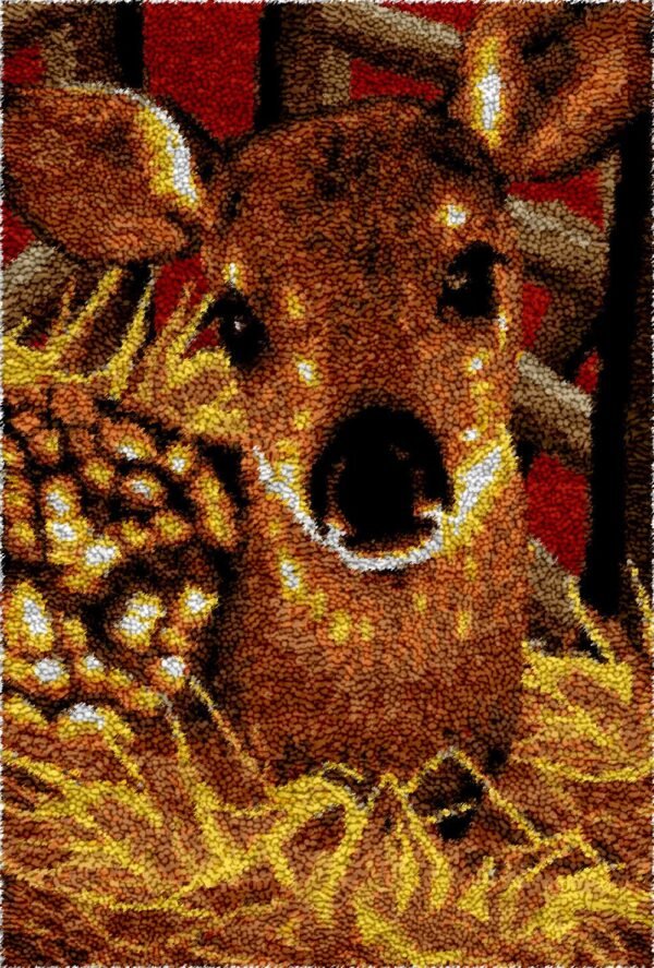 Newly Born Fawn - Latch Hook Rug Kit