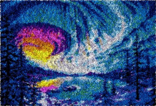 Northern Night Lights - Latch Hook Rug Kit