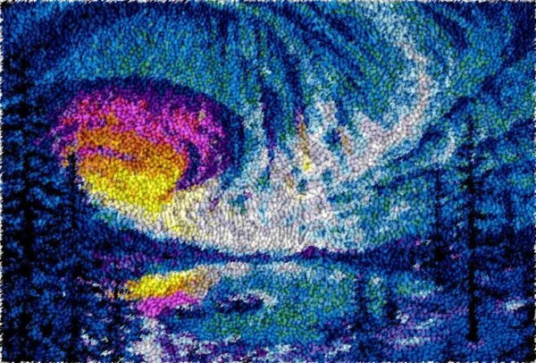 Northern Night Lights - Latch Hook Rug Kit