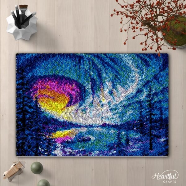 Northern Night Lights - Latch Hook Rug Kit