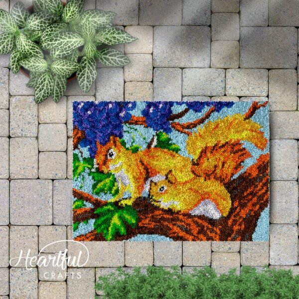 Nut Hunt - Latch Hook Rug Kit