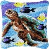 One with the Fish - Latch Hook Pillow Kit