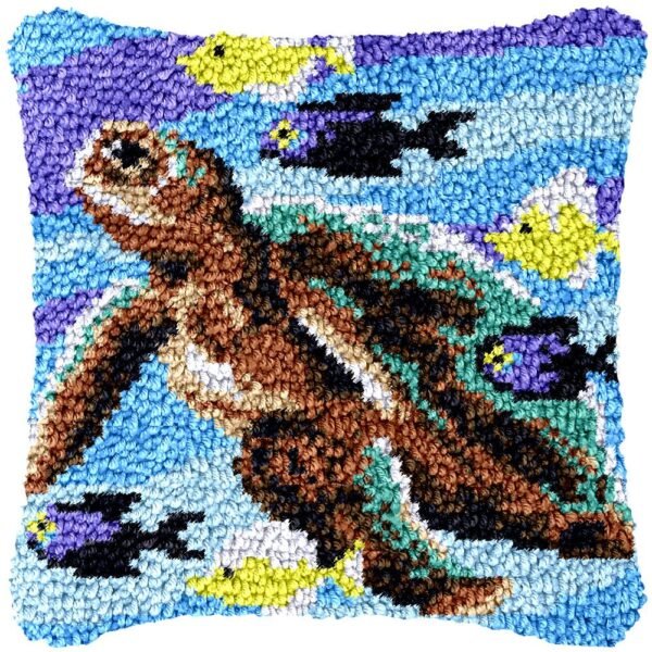 One with the Fish - Latch Hook Pillow Kit