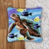 One with the Fish - Latch Hook Pillow Kit