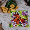 Orange Butterfly - Latch Hook Pillow Kit