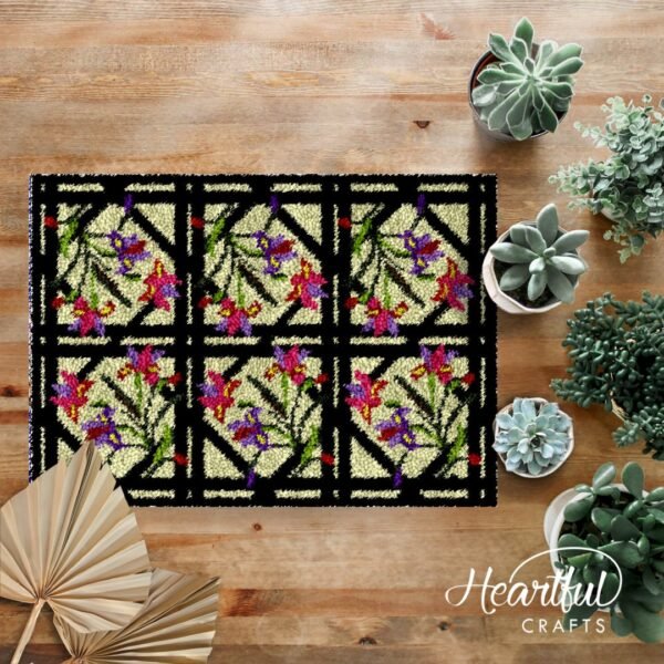 Orchid Pattern - Latch Hook Rug Kit