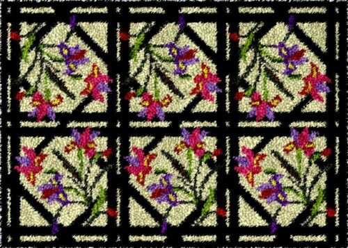 Orchid Pattern - Latch Hook Rug Kit