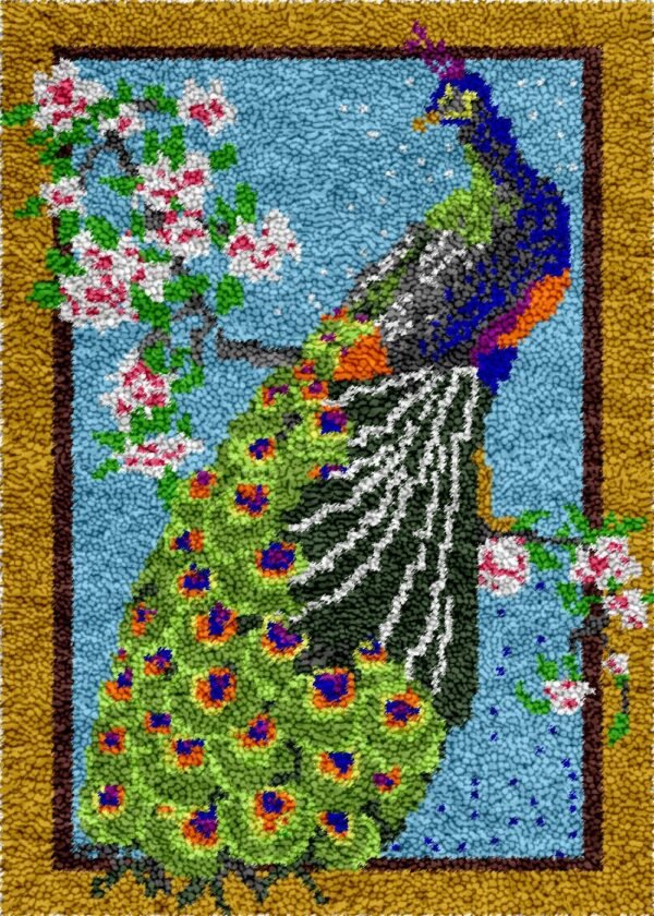 Oriental Peacock - Latch Hook Rug Kit