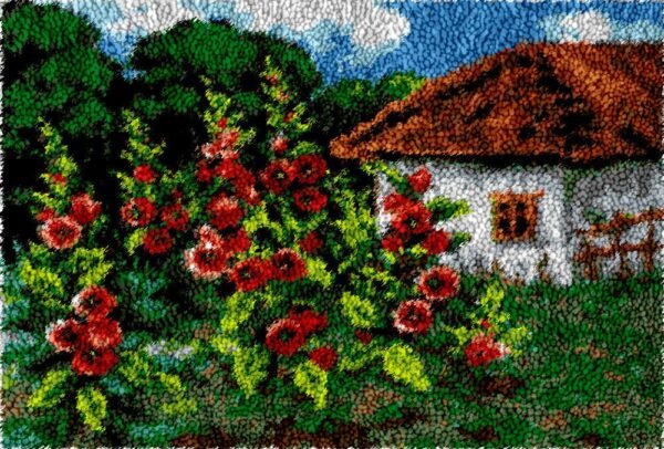 Oriental Poppies - Latch Hook Rug Kit