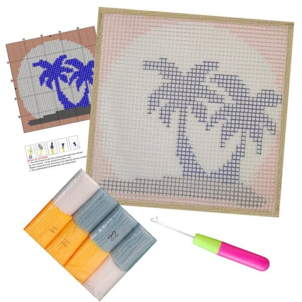 Palm Trees - Latch Hook Kit for Kids