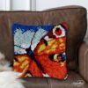 Peacock Butterfly - Latch Hook Pillow Kit