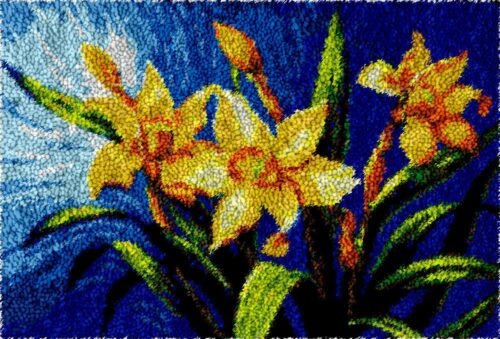 Perfect Yellow Flowers - Latch Hook Rug Kit