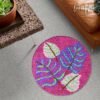 Pink Palm Leaves - Latch Hook Rug Kit