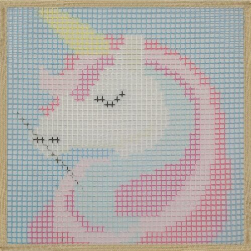 Pink Unicorn - Latch Hook Kit for Kids