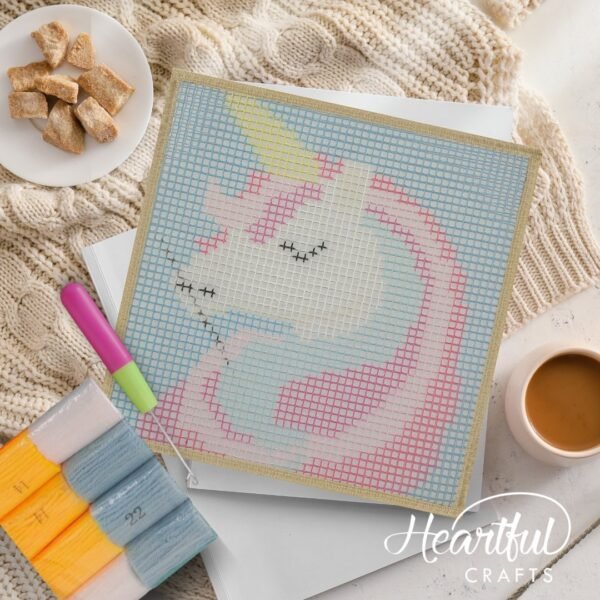 Pink Unicorn - Latch Hook Kit for Kids