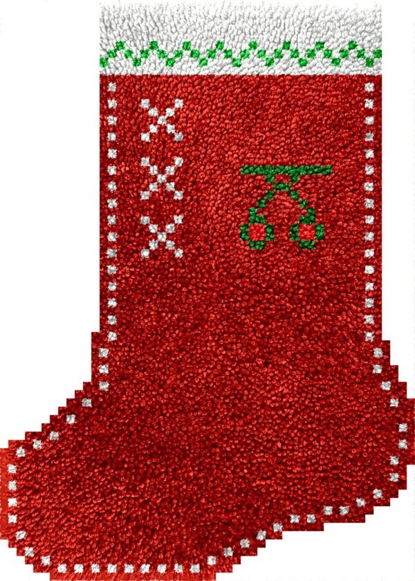 Pixel Cherry - Latch Hook Stockings Kit