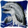 Playful Dolphin - Latch Hook Pillow Kit