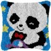 Playful Panda - Latch Hook Pillow Kit