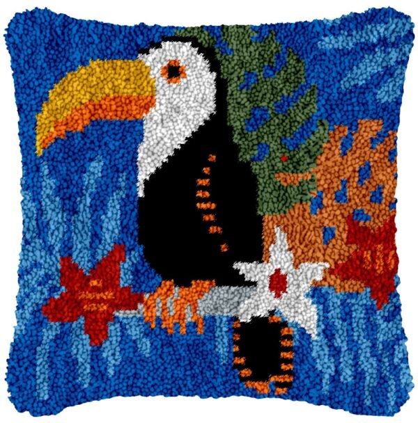 Poised Pelican - Latch Hook Pillow Kit