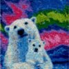 Polar Bears in the North - Latch Hook Rug Kit