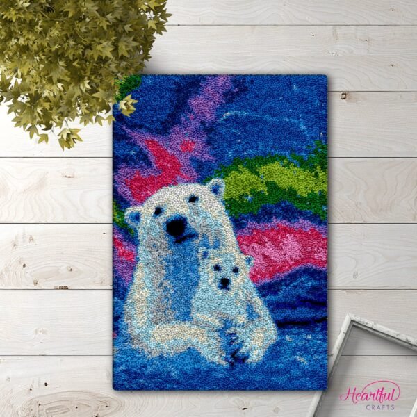 Polar Bears in the North - Latch Hook Rug Kit