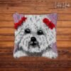 Pretty Doggy - Latch Hook Pillow Kit