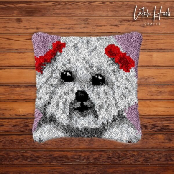 Pretty Doggy - Latch Hook Pillow Kit