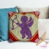 Purple Cupid - Latch Hook Pillow Kit
