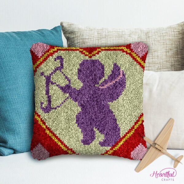 Purple Cupid - Latch Hook Pillow Kit