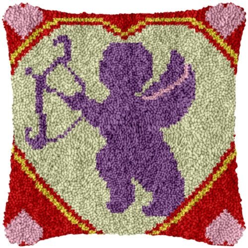 Purple Cupid - Latch Hook Pillow Kit