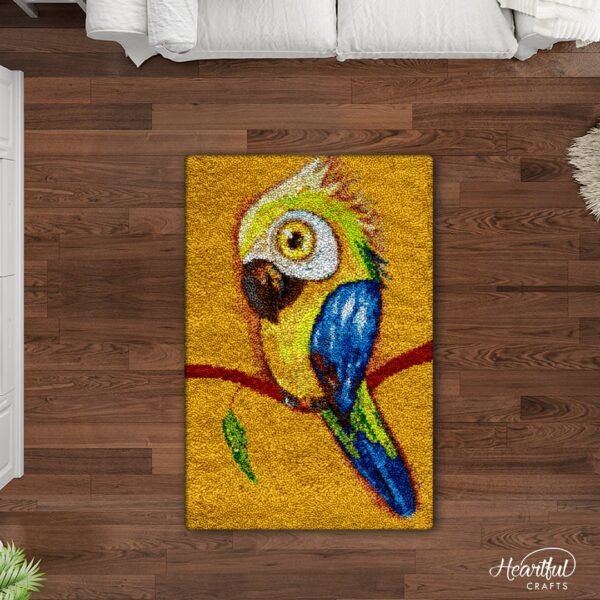 Quirky Parrot - Latch Hook Rug Kit