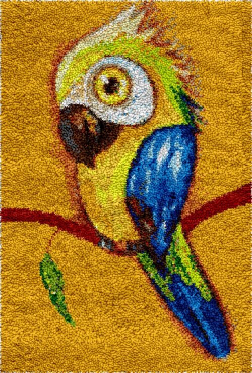 Quirky Parrot - Latch Hook Rug Kit