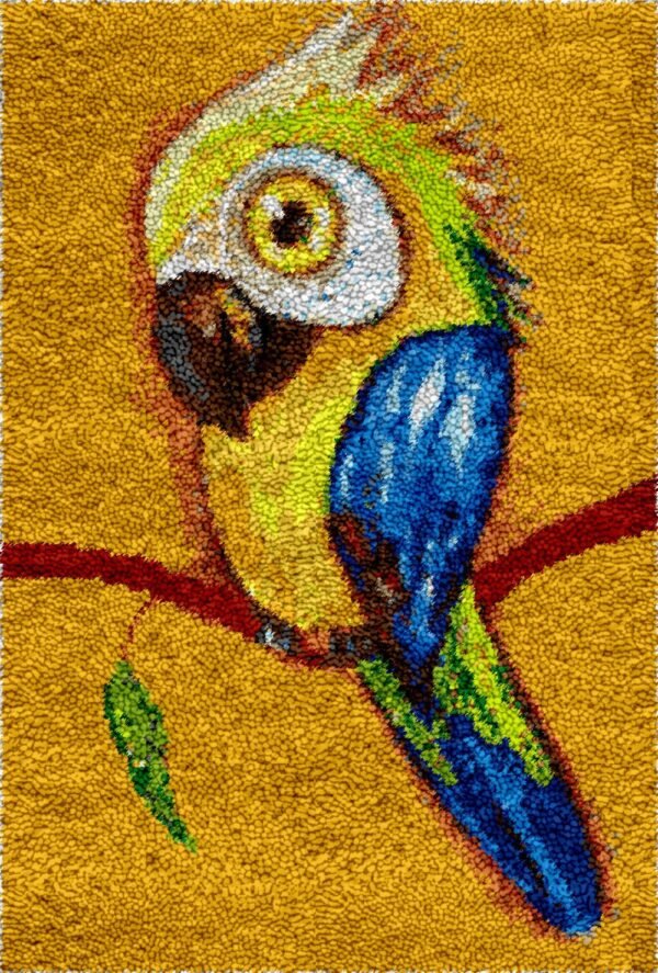 Quirky Parrot - Latch Hook Rug Kit