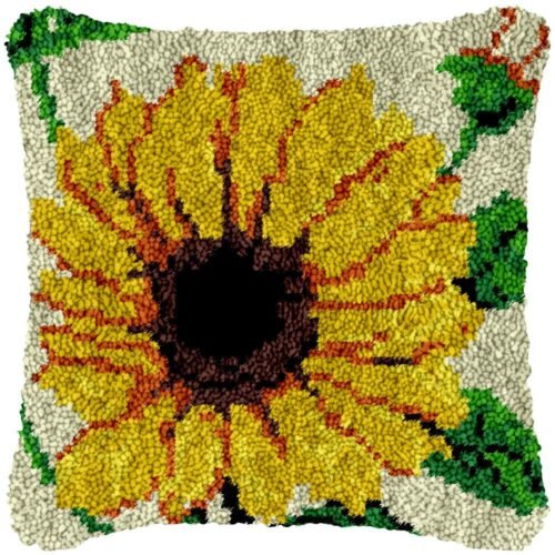 Radiant Sunflower - Latch Hook Pillow Kit