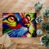 Rainbow Cat Portrait - Latch Hook Rug Kit