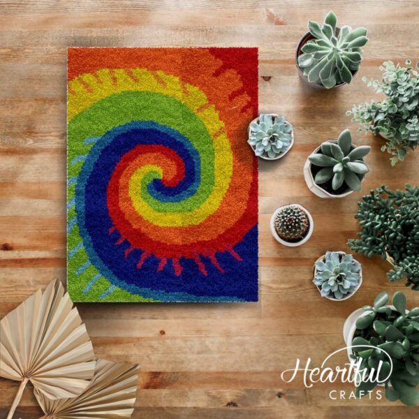 Rainbow Swirl - Latch Hook Rug Kit