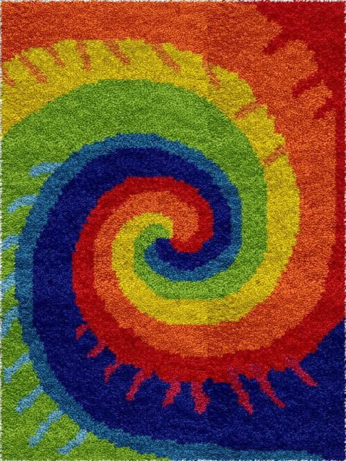 Rainbow Swirl - Latch Hook Rug Kit