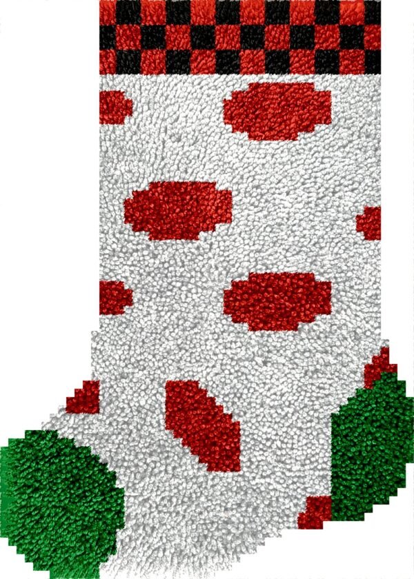 Red Dots - Latch Hook Stockings Kit