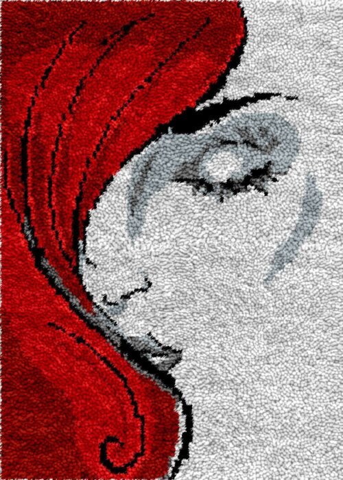 Red Hair Lady - Latch Hook Rug Kit