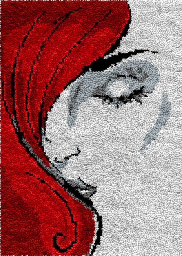 Red Hair Lady - Latch Hook Rug Kit