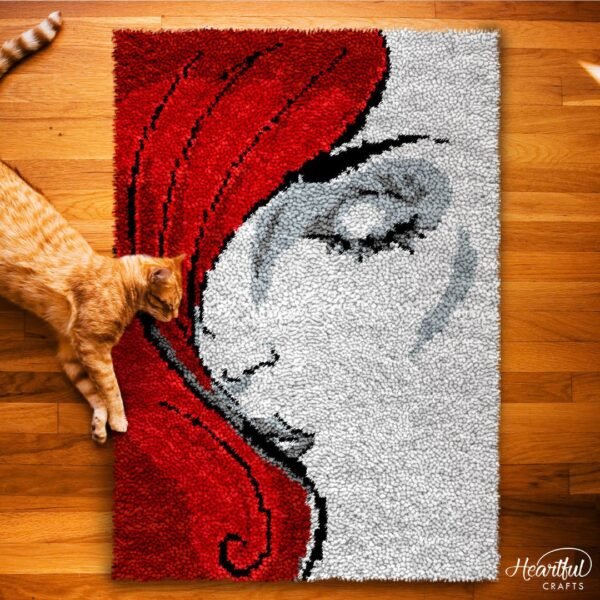 Red Hair Lady - Latch Hook Rug Kit